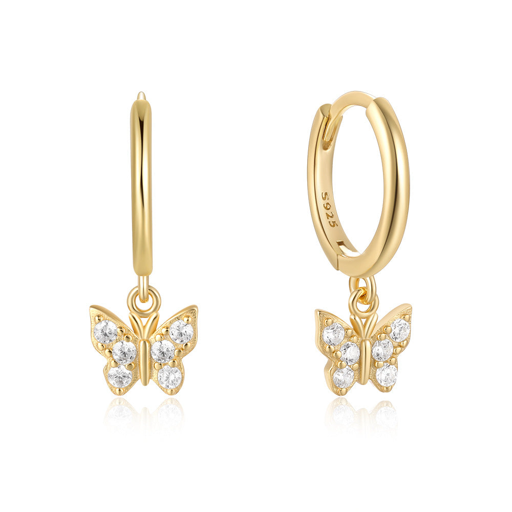 B22 Butterfly Pendant Earrings