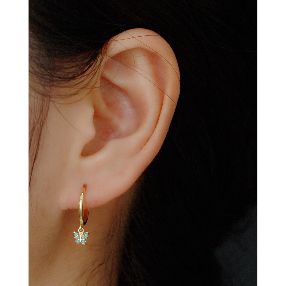 B22 Butterfly Pendant Earrings