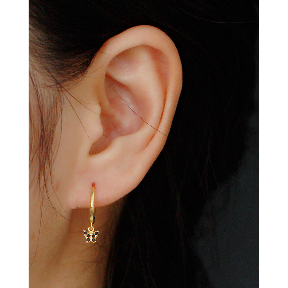 B22 Butterfly Pendant Earrings