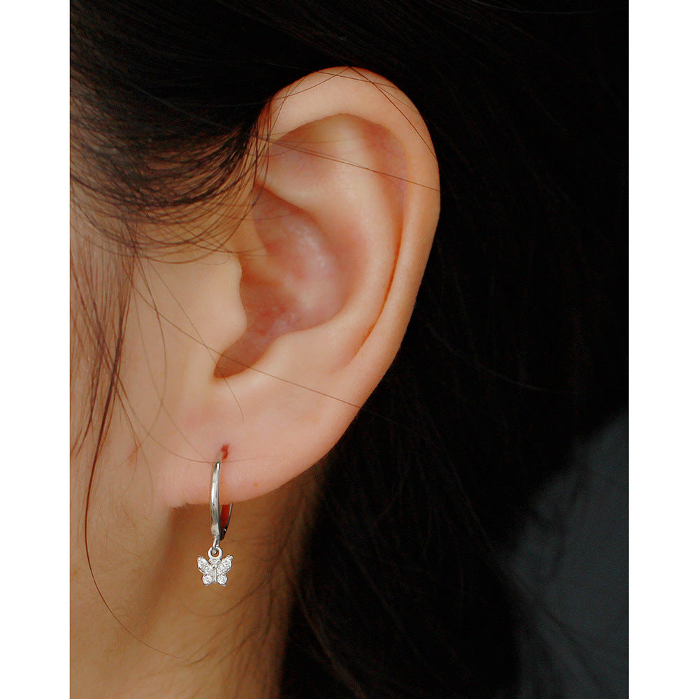 B22 Butterfly Pendant Earrings