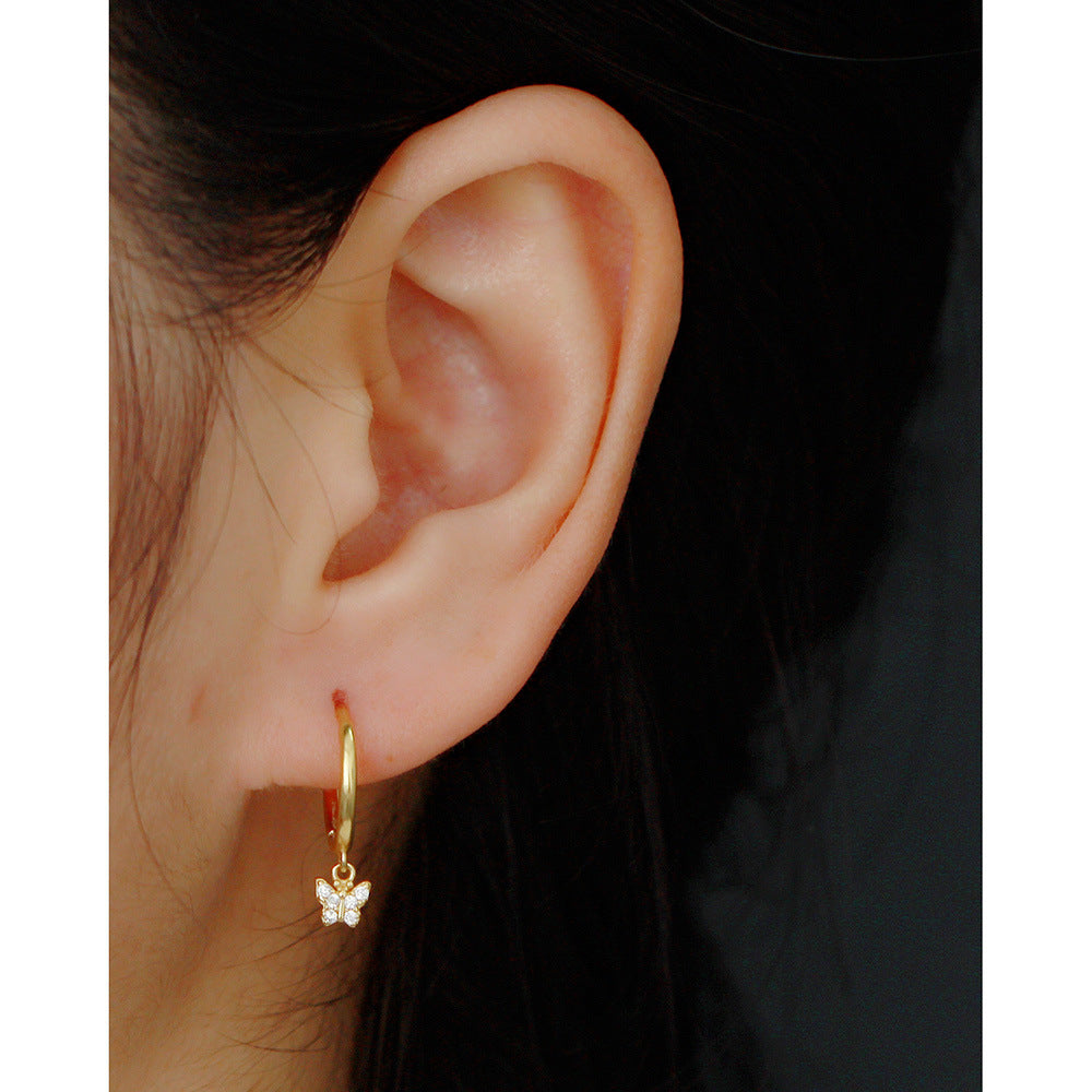 B22 Butterfly Pendant Earrings