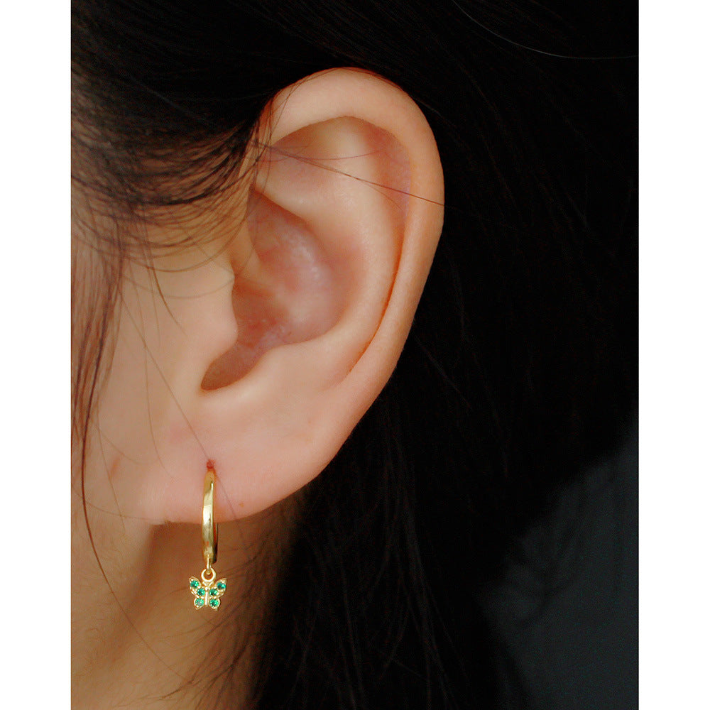B22 Butterfly Pendant Earrings
