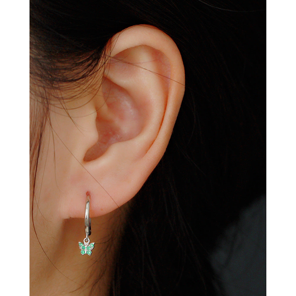 B22 Butterfly Pendant Earrings