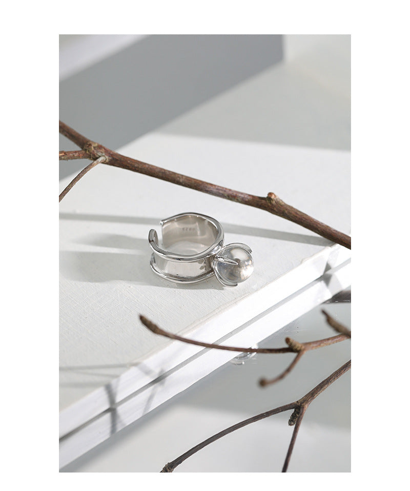 Round Crystal S925 Sterling Silver Rings