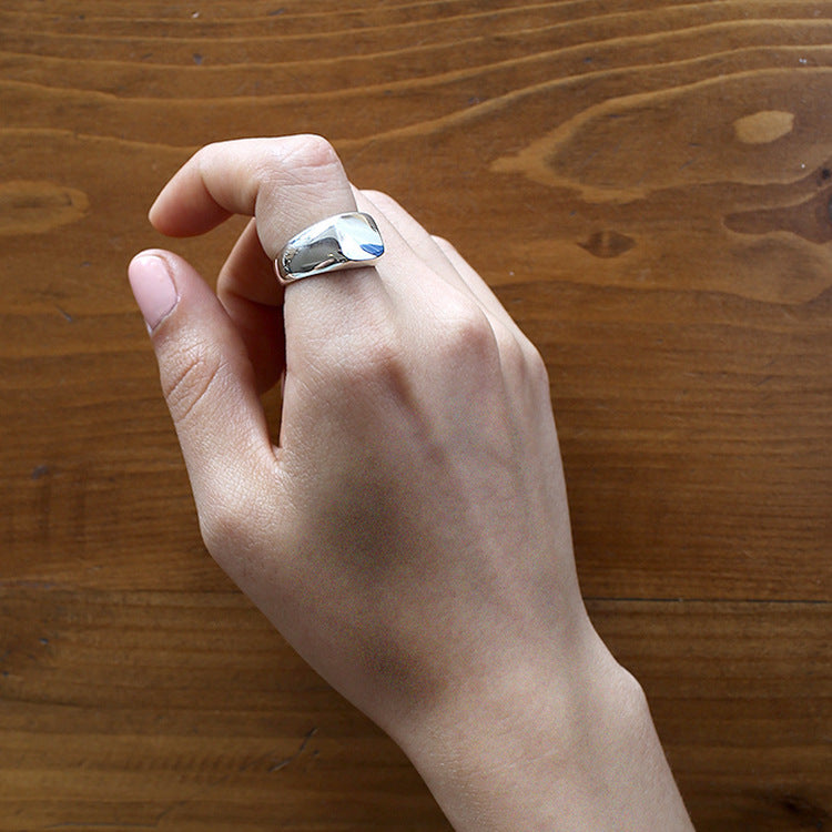 CHIC Style Simple Bare Body Wide Square Open Rings