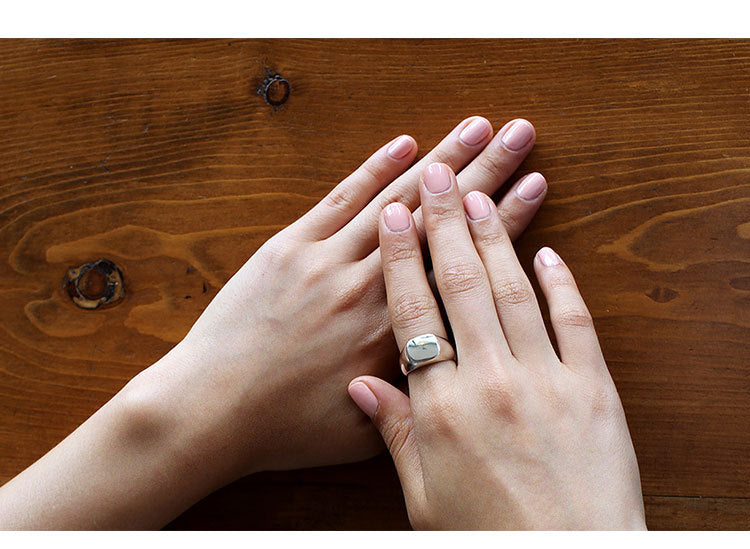 CHIC Style Simple Bare Body Wide Square Open Rings