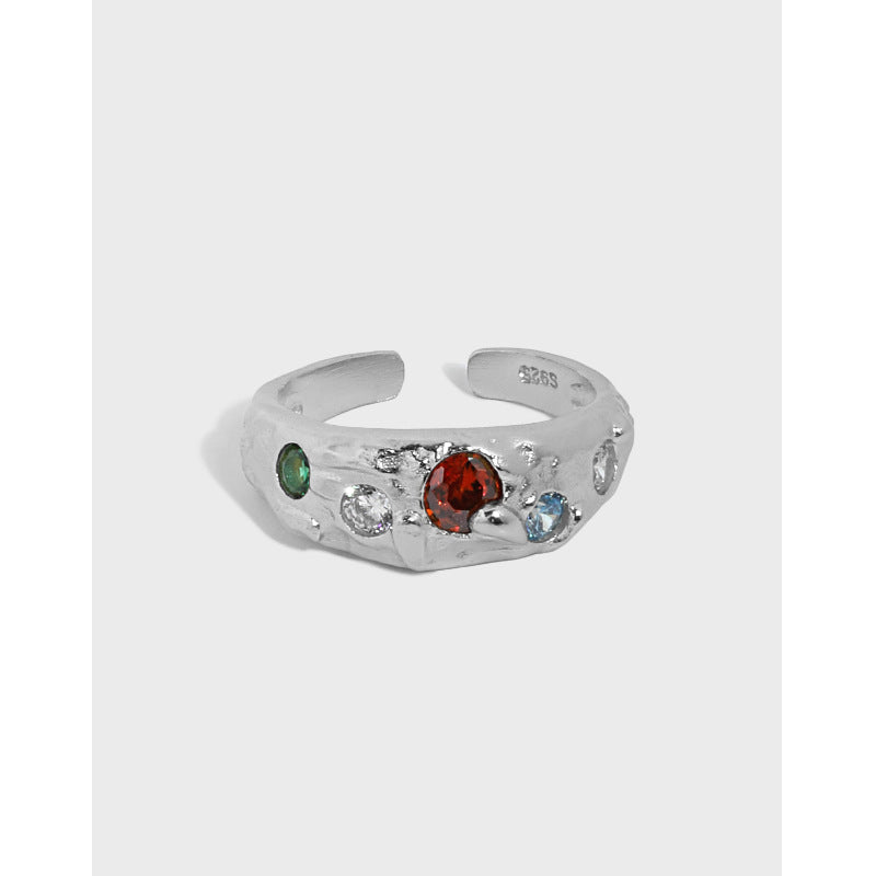 Micropaved Zirconia S925 Sterling Silver Opening