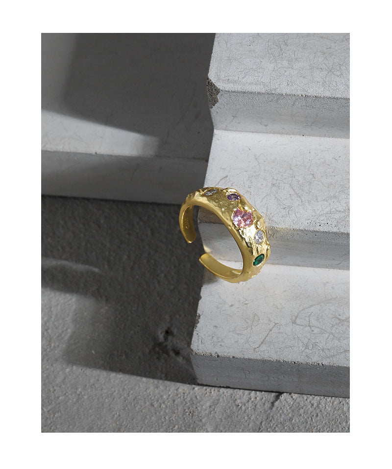 Micropaved Zirconia S925 Sterling Silver Opening