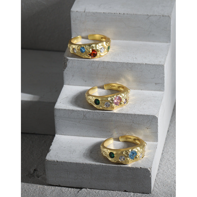 Micropaved Zirconia S925 Sterling Silver Opening