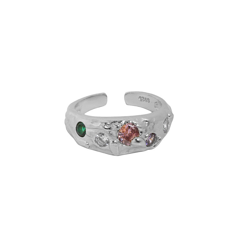 Micropaved Zirconia S925 Sterling Silver Opening
