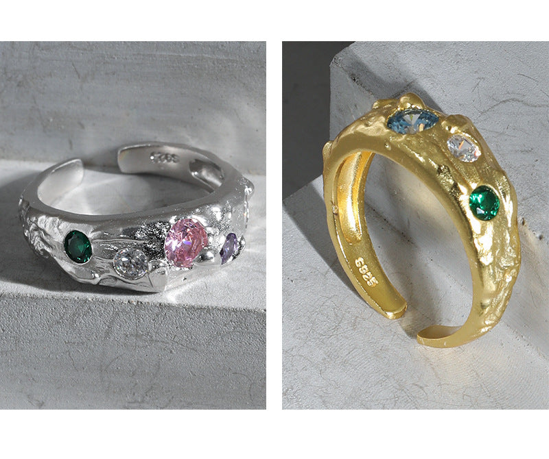 Micropaved Zirconia S925 Sterling Silver Opening