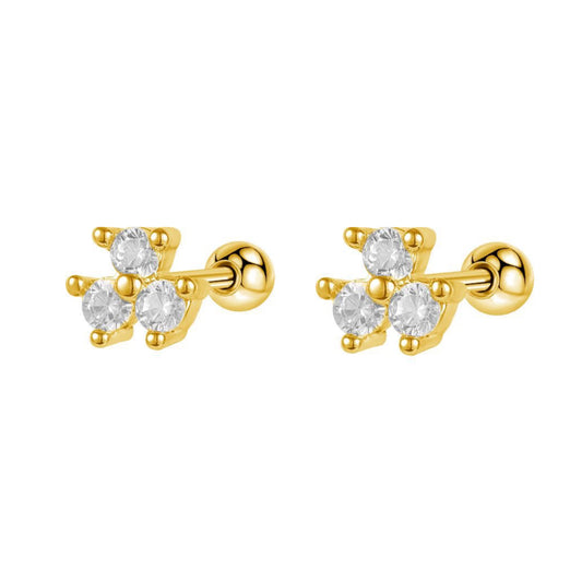 A8  Zircon Flower Studs