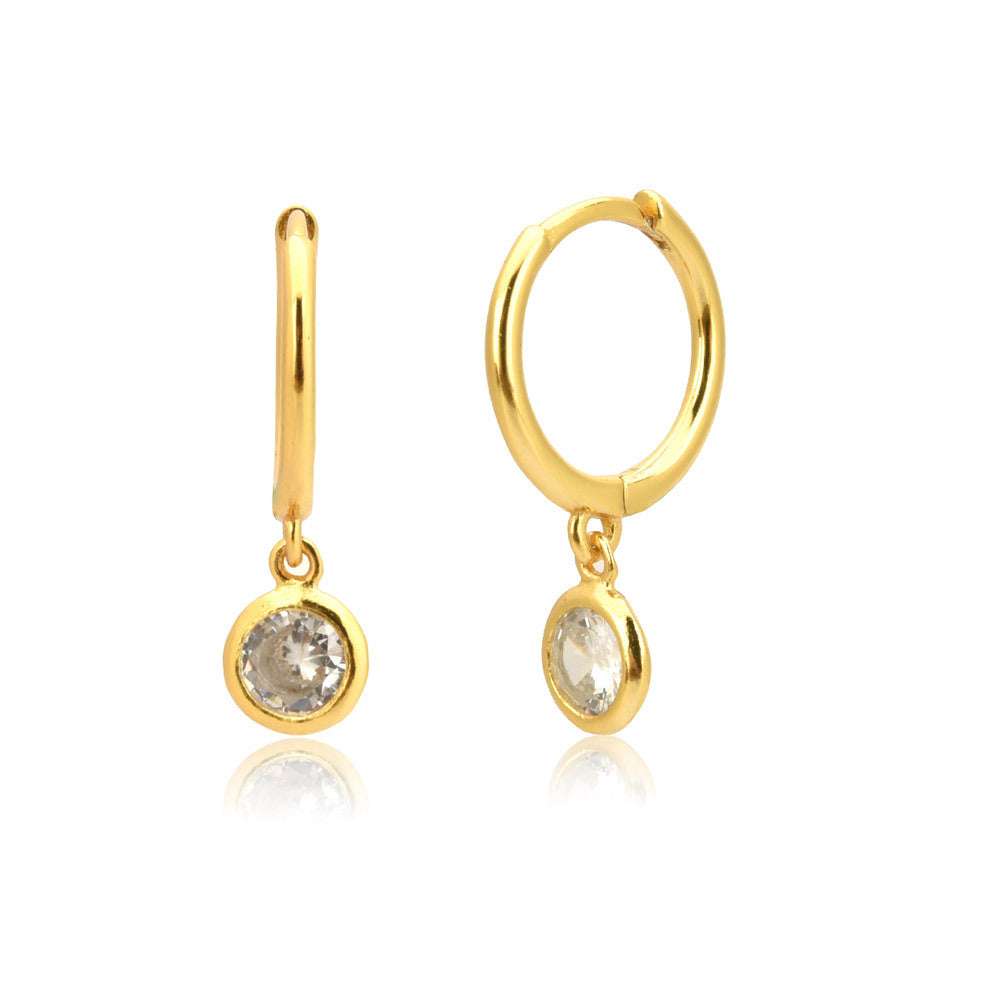 Zircon Drop Hoops