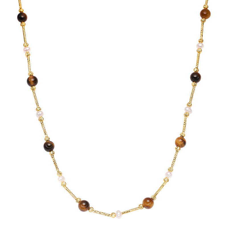 Tiger Eye Ball Necklace