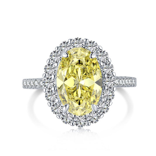 8A Oval Yellow Zircon Rings