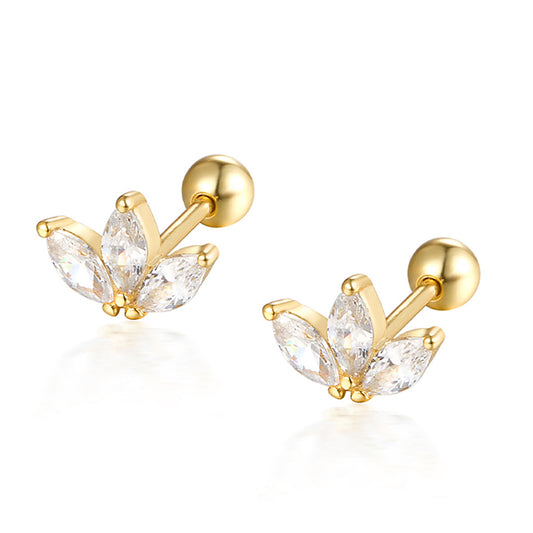 A44  Water Drop Zircon Studs