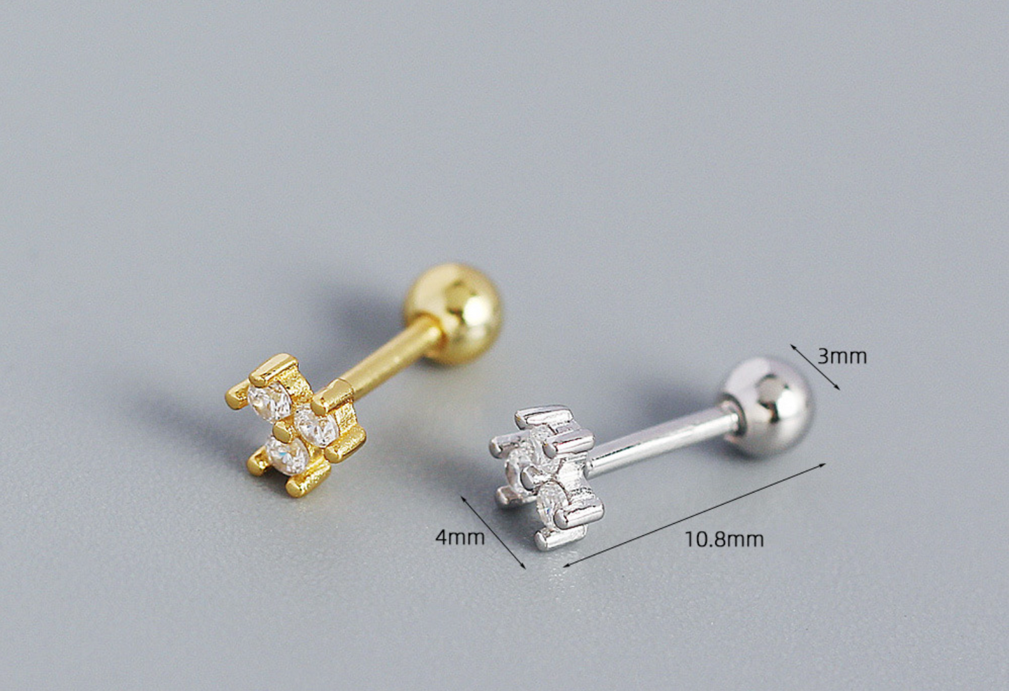 A8  Zircon Flower Studs