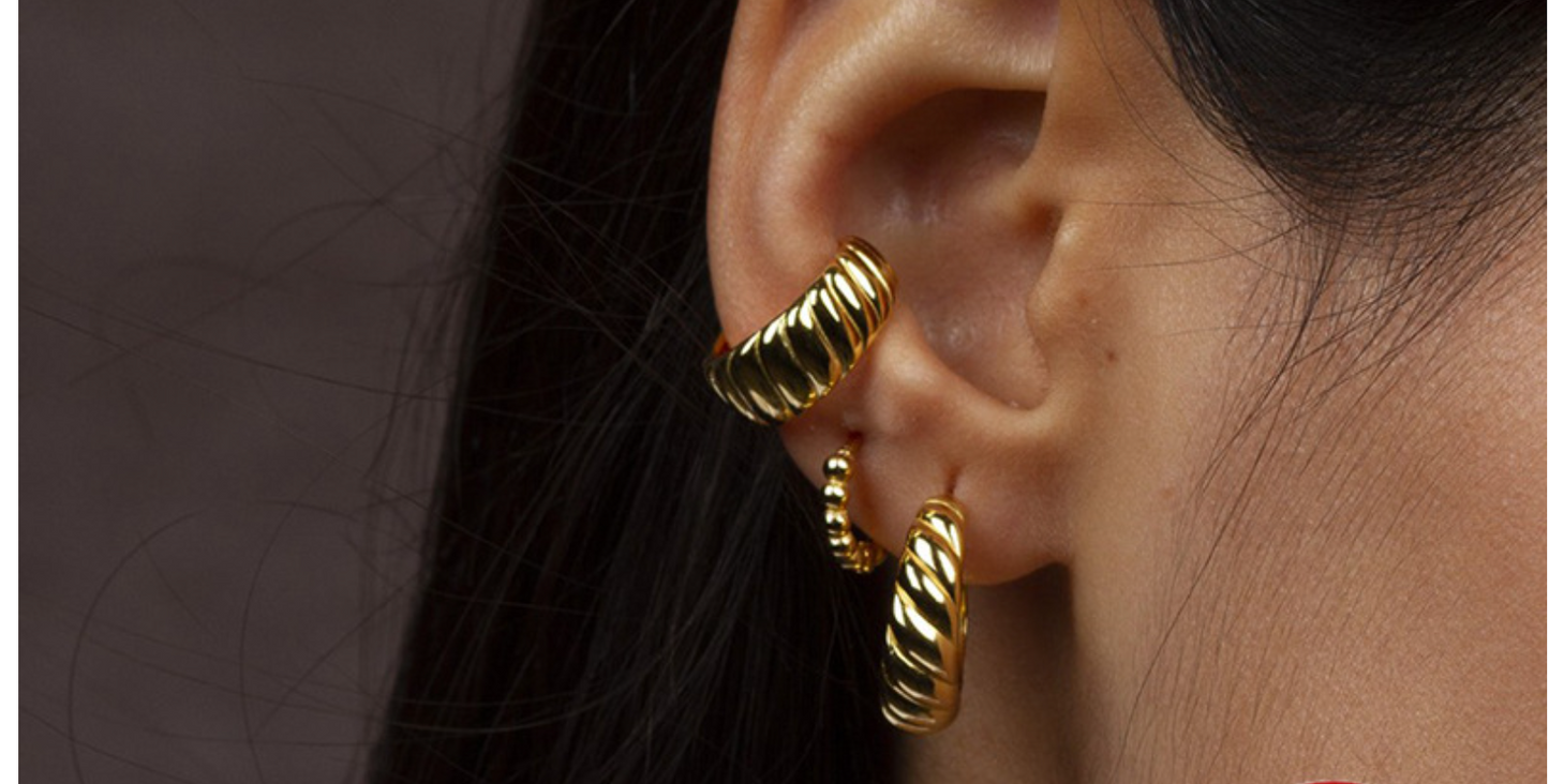 A23 Croissant C-shaped earrings