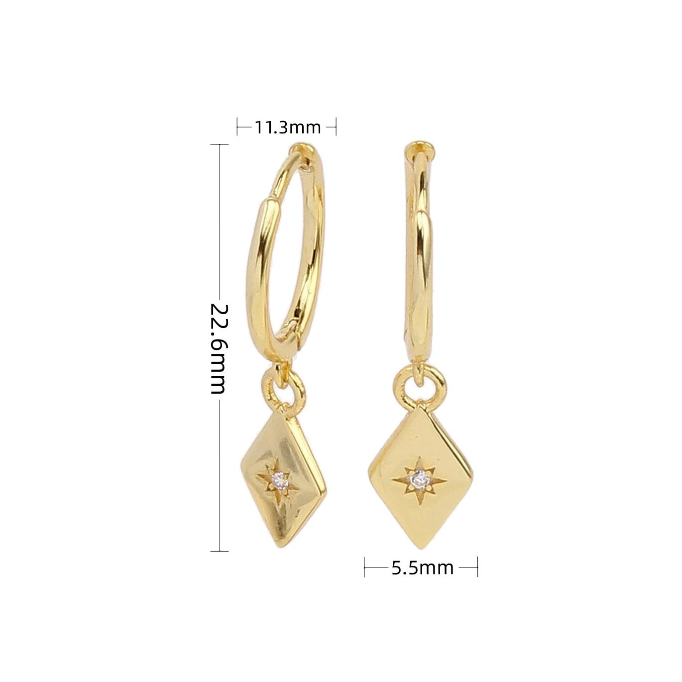 Rhombic Pendant Earrings