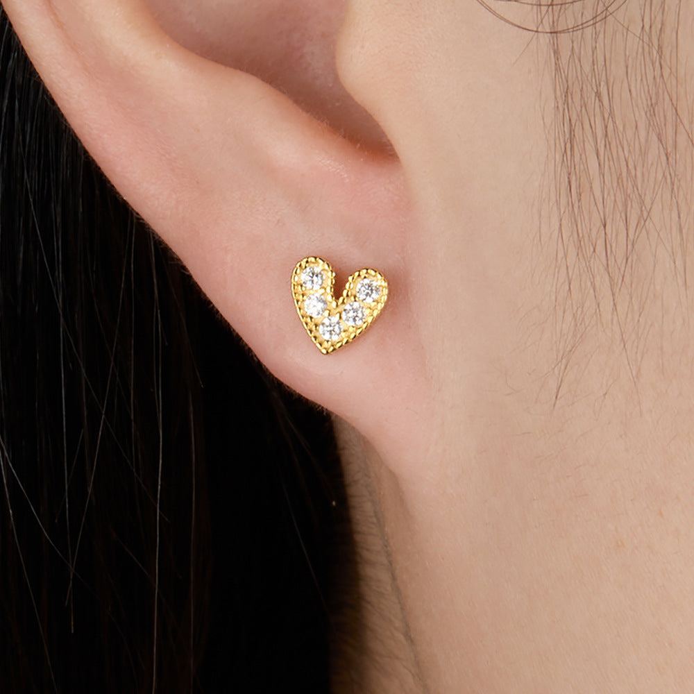 A18  Love Zircon Studs