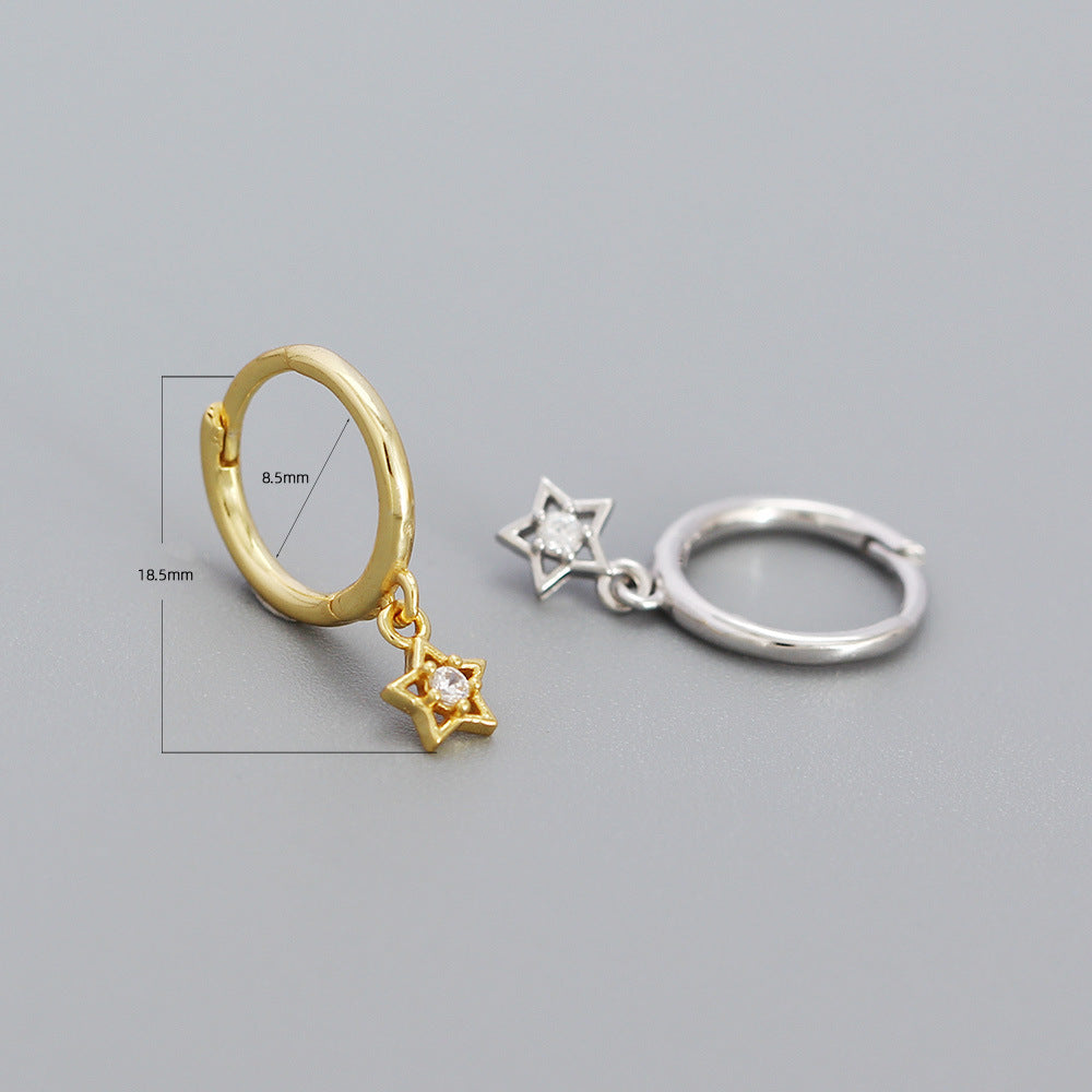 Zircon Star Hoops