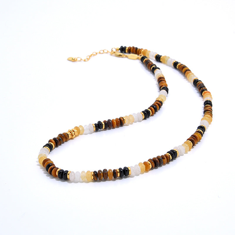 Lucky Yellow Tiger Eye Stone Necklace Bracelet