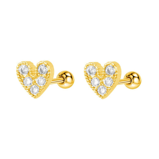 A18  Love Zircon Studs