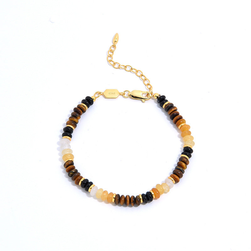 Lucky Yellow Tiger Eye Stone Necklace Bracelet