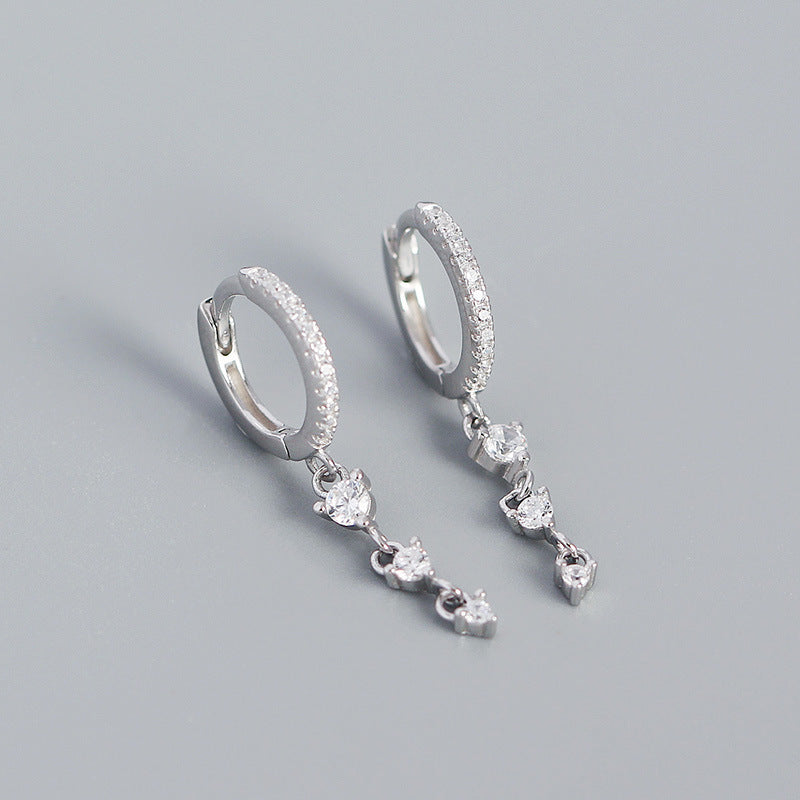 B15  Zircon Chain Earrings