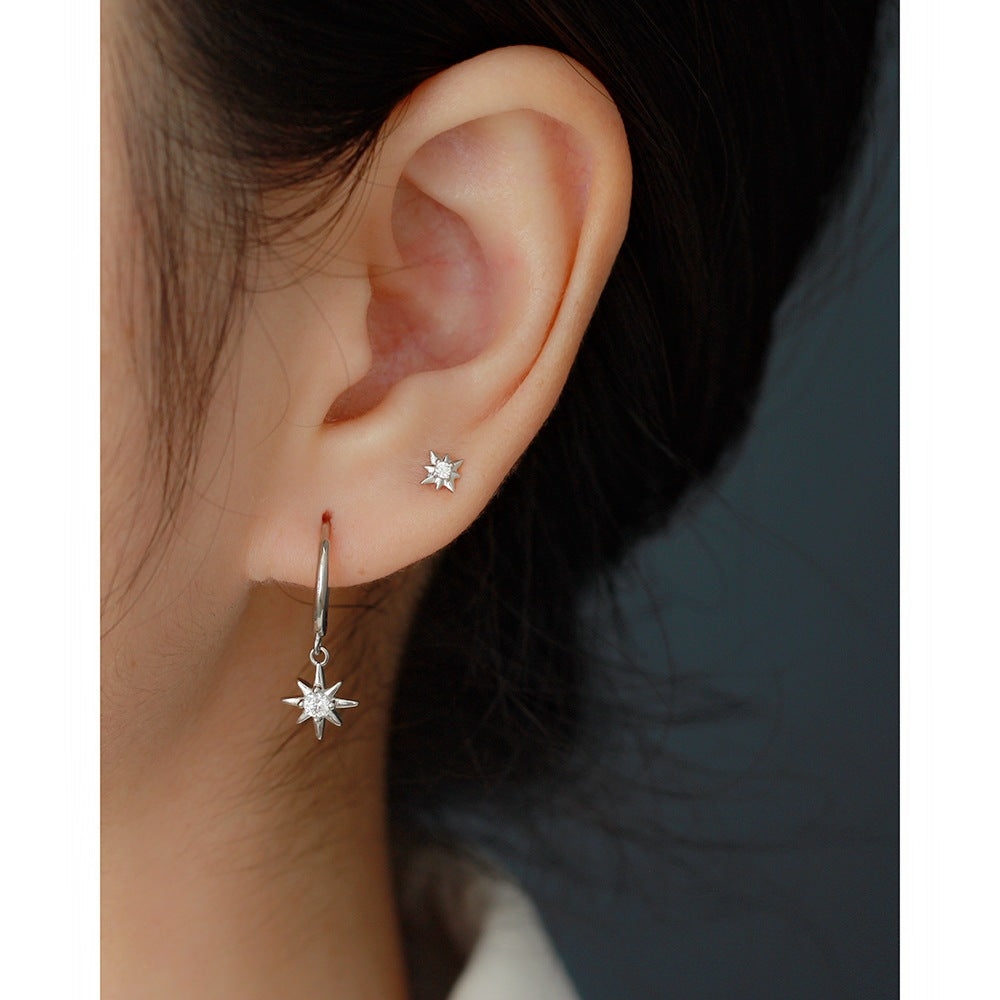 Zircon Star Hoops