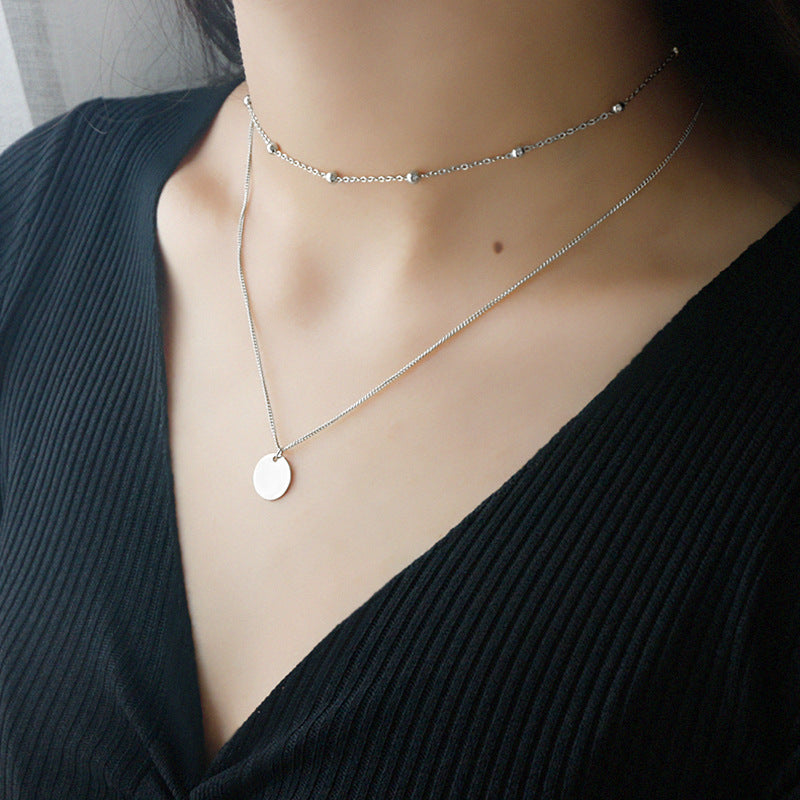 Double Layer Ball Choker Necklace