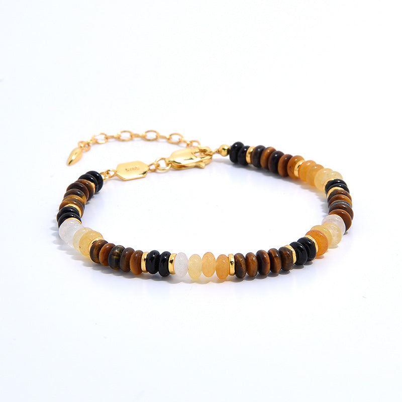 Lucky Yellow Tiger Eye Stone Necklace Bracelet