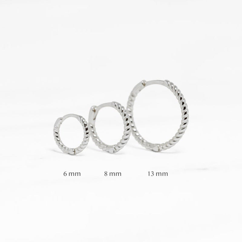 Twist Earrings(6mm-8mm)