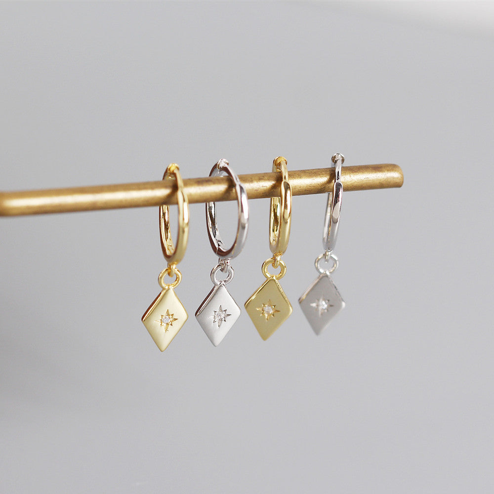 Rhombic Pendant Earrings