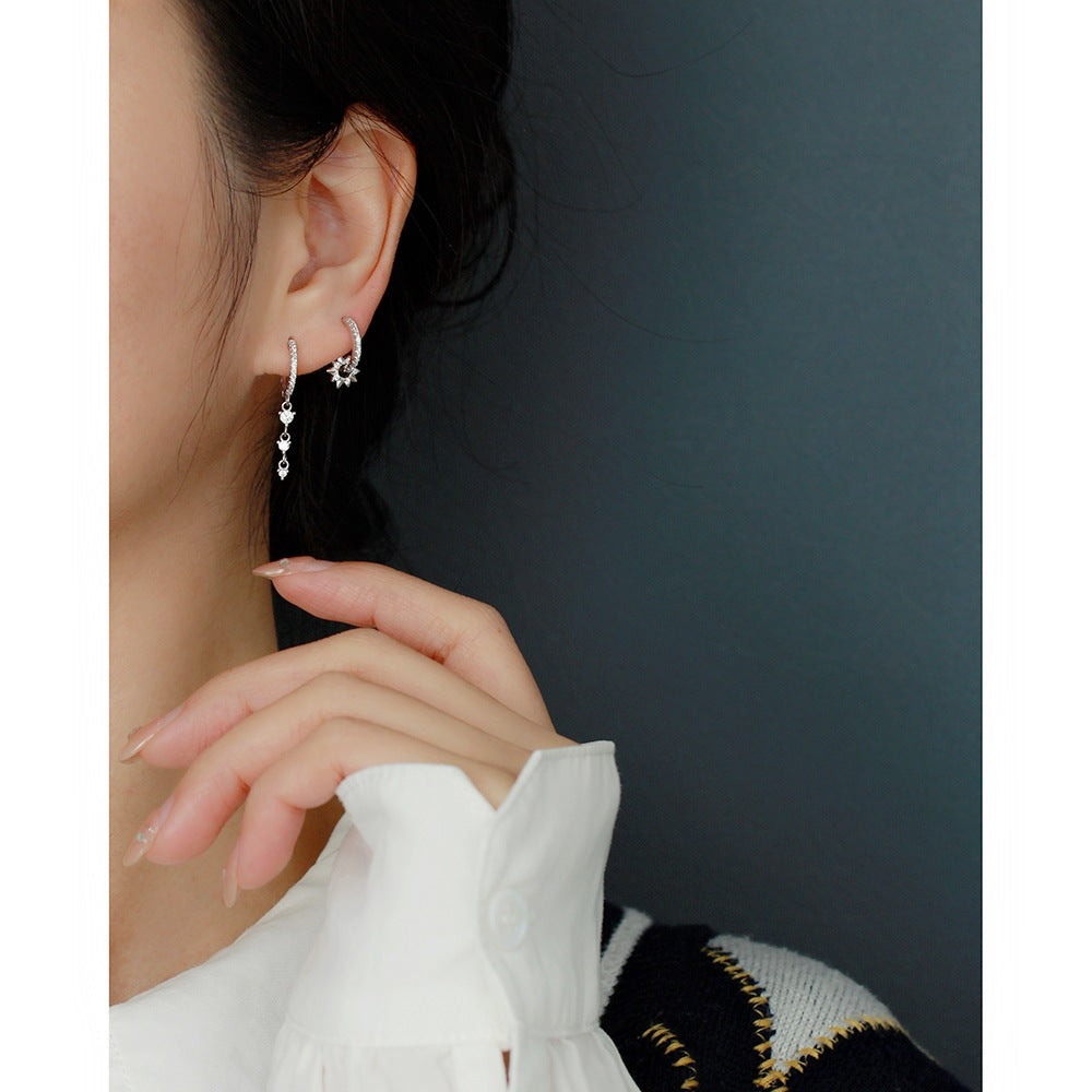 B15  Zircon Chain Earrings