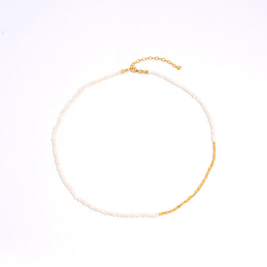 Natural Freshwater Rice Pearls Necklace Bracelet