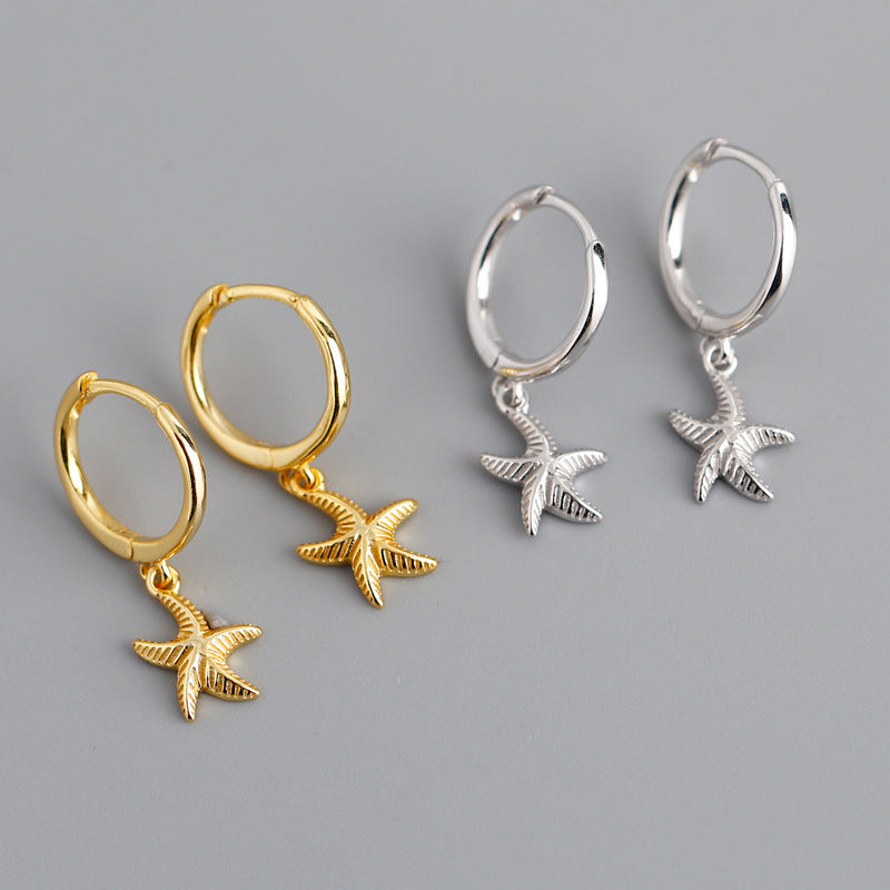 Starfish Drop Hoops