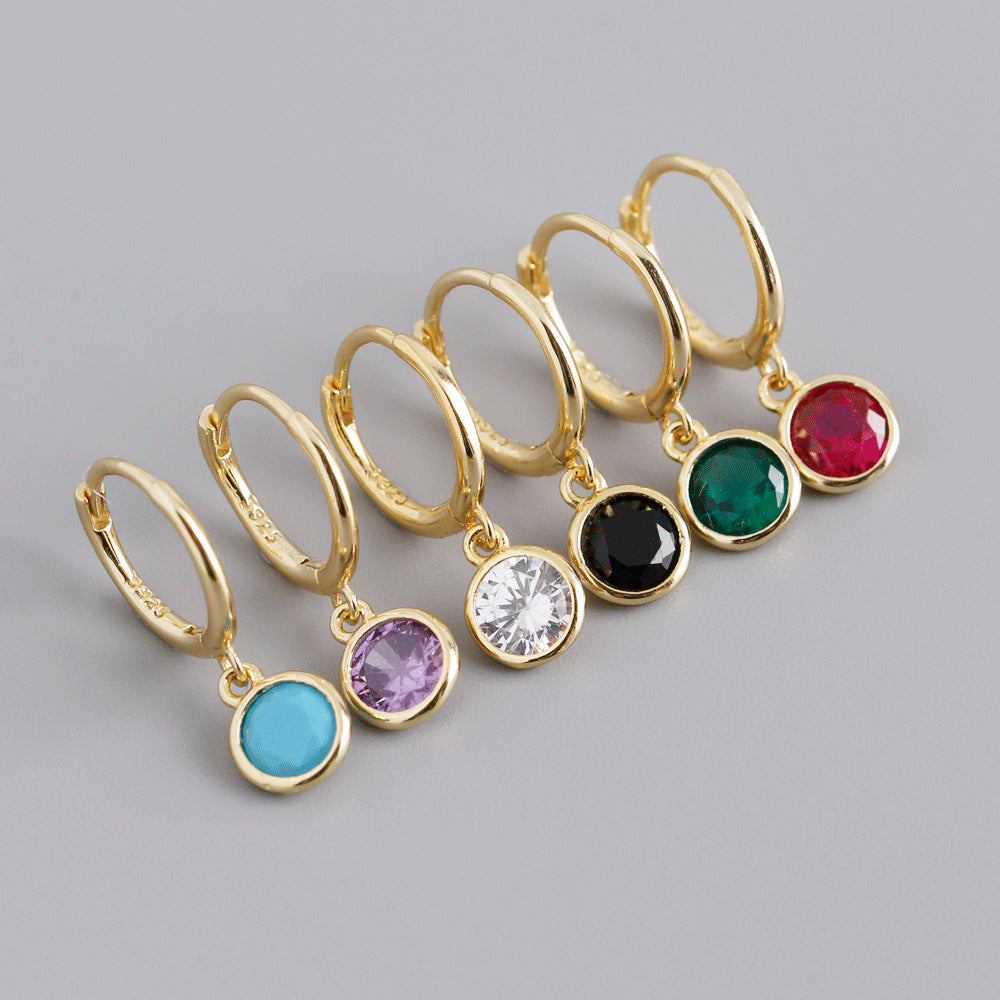 Zircon Drop Hoops