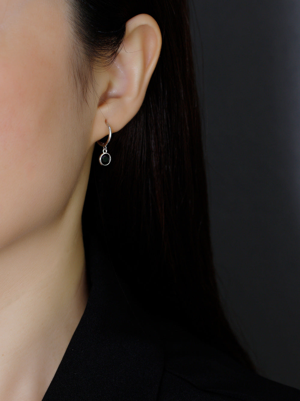 Zircon Drop Hoops