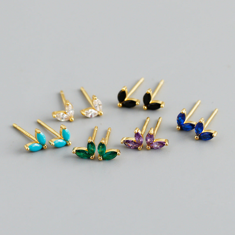 Multicolor Zircon Marquise Studs