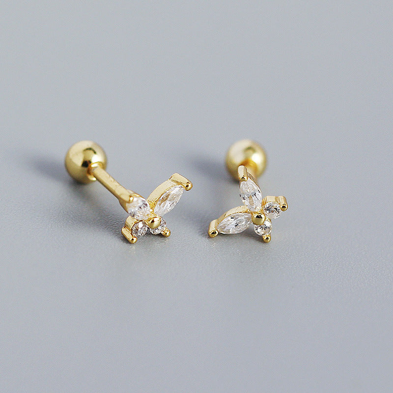 A7  Zircon Butterfly Studs