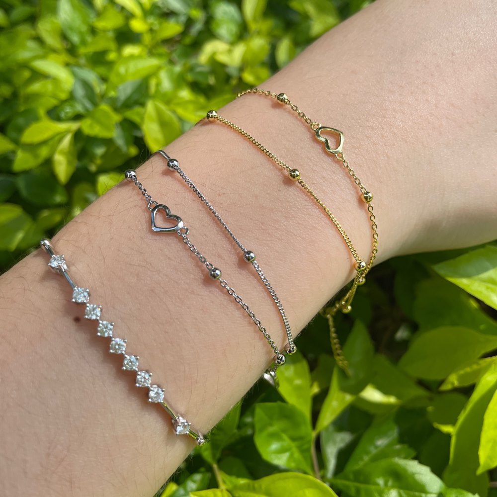 S925 Sterling Silver Love Double Layer Bracelets