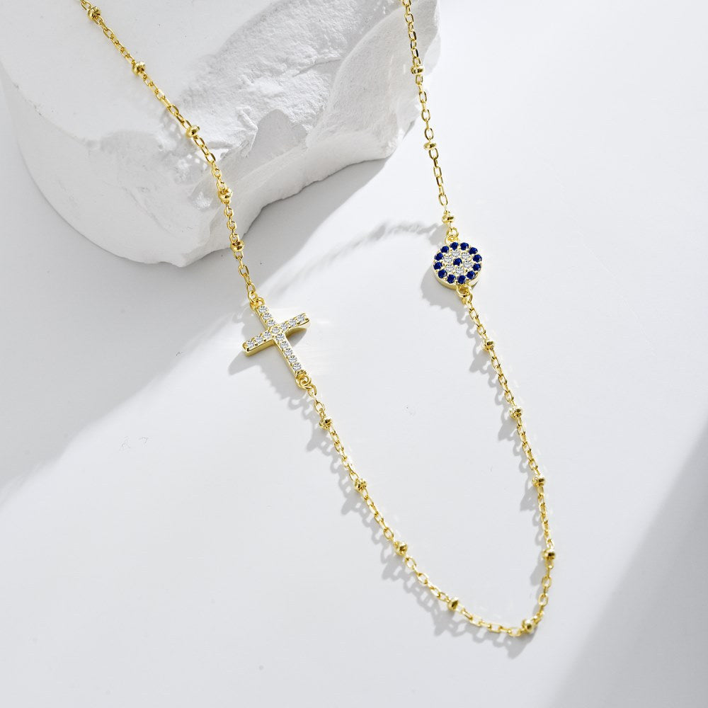 S925 Sterling Silver Trendy Inlaid Zircon Chain