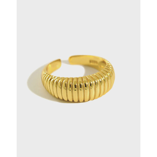 Multi-wrap Spring Ring Sterling Silver 18K Gold Plated