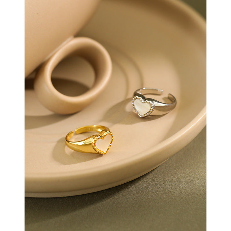 Fritillaria Love Shell Ring 18K Gold Plated Sterling Silver