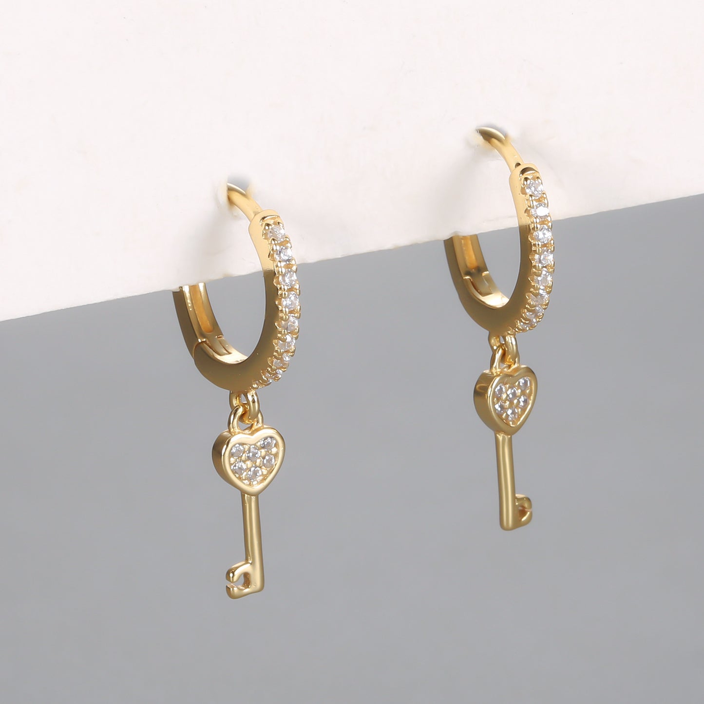 B21  Zircon Key Drop Hoops