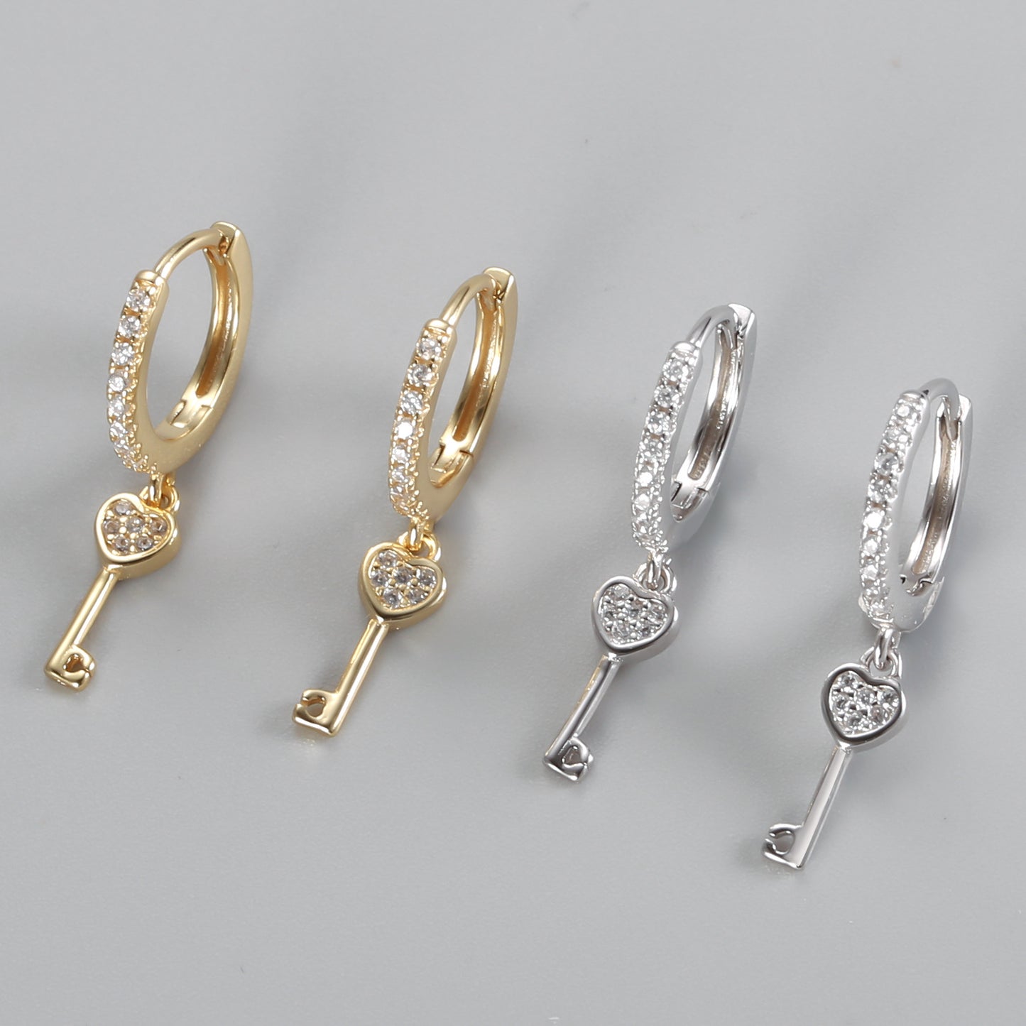 B21  Zircon Key Drop Hoops