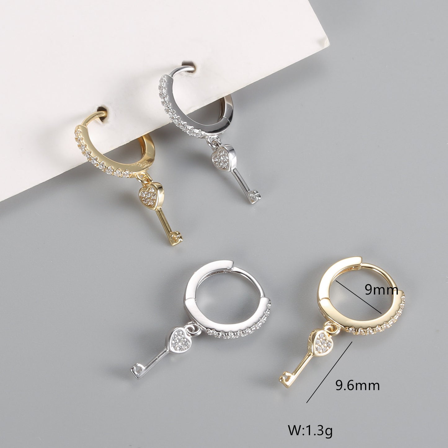 B21  Zircon Key Drop Hoops