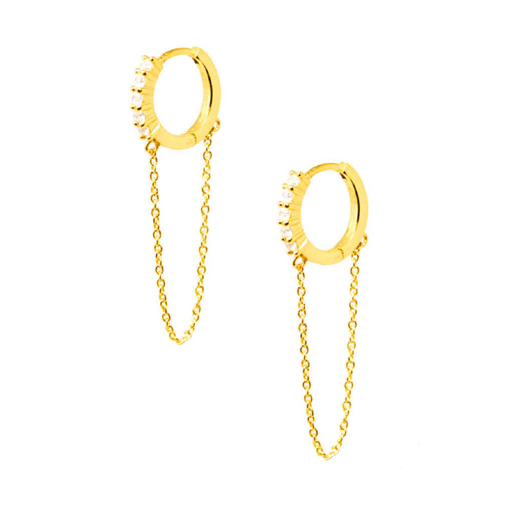 A12  Chain Tassel Earrings