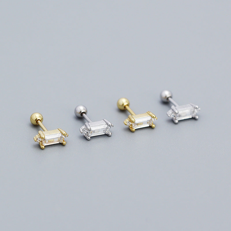 A4 Rectangular Zircon Studs